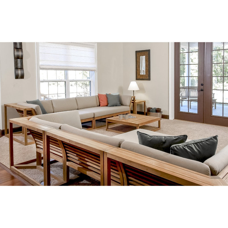 Outdoor 7 - Piece Teak Conversation Set