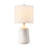 20in White Ceramic Table Lamp with Drum Shade