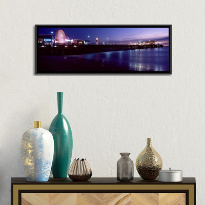 Ferris Wheel In An Amusement Park, Santa Monica Pier, Santa Monica, Los Angeles County, California, USA by Panoramic Images - Unframed Panoramic Gallery-Wrapped Canvas Giclée on Canvas