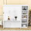 Lit escamotable en bois avec bureau et tablettes, conception pliable-300063462-300063461