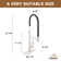 Spring Neck Standard Kitchen Faucet with Dual-Function spray head and Deck Plate