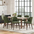 Chaise rembourrée en bois massif avec tissu doux