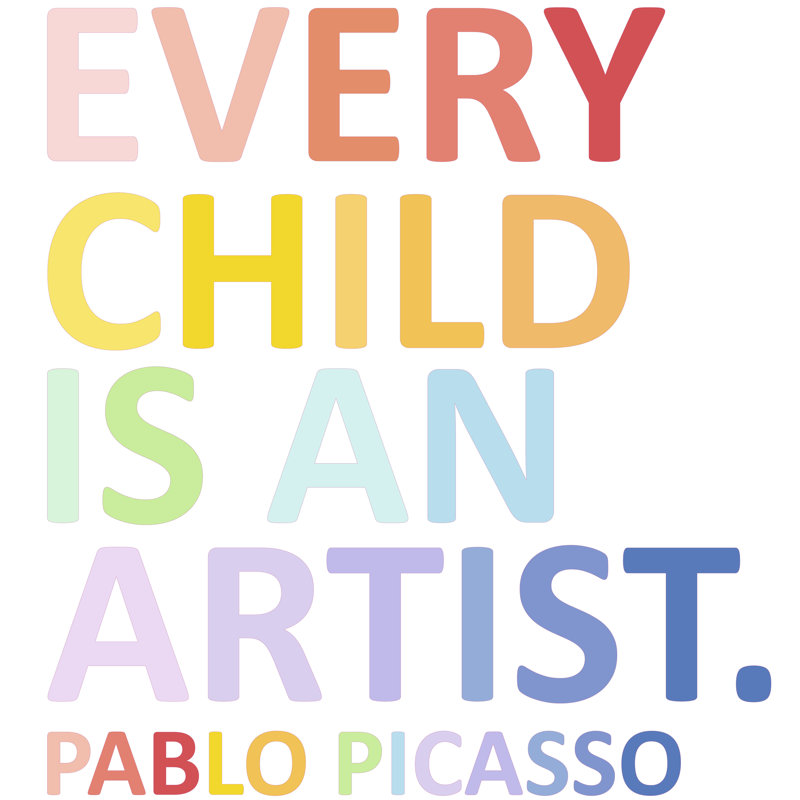 Autocollant mural «Chaque enfant est un artiste»