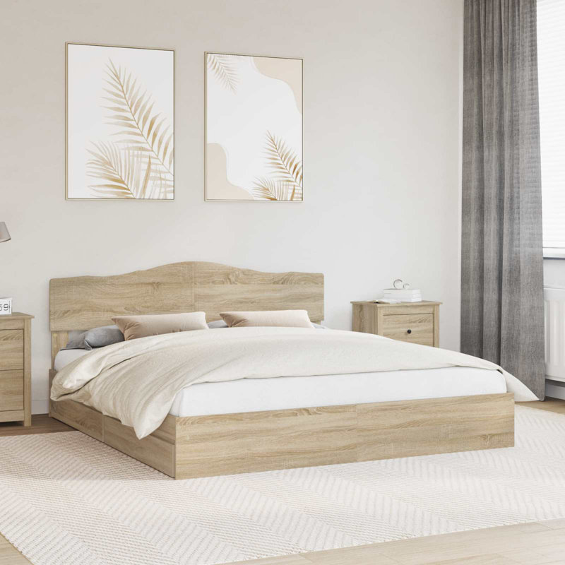 Bed Frame, Kingsize (5'), Sonoma Oak