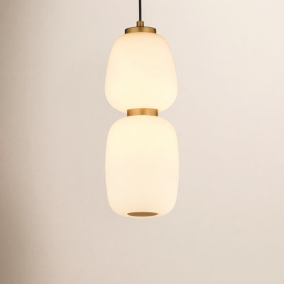 Kace 2 Light Glass Dimmable LED Pendant