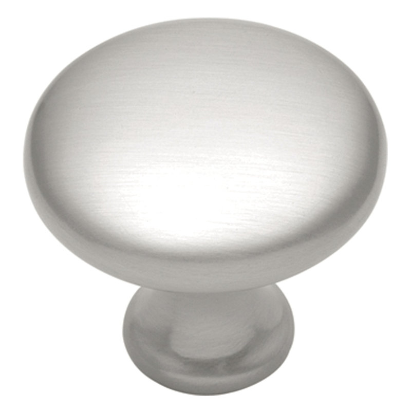 Conquest 1 1/8" Diameter Mushroom Knob, Satin Nickel