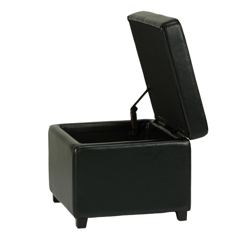 Faux Leather Ottoman