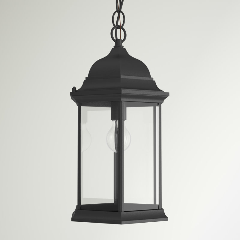 Sevier One Light Outdoor Pendant from Generation Lighting , Black