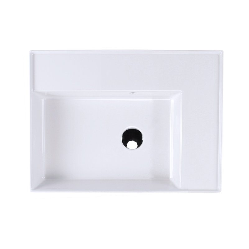 Aquaotto 24'' L Bathroom Sink, 0 Hole