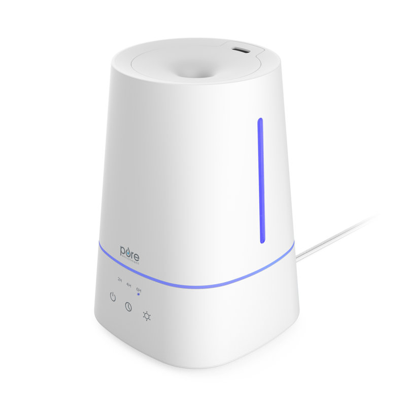 White Ultrasonic Cool Mist Humidifier with Top Fill Design