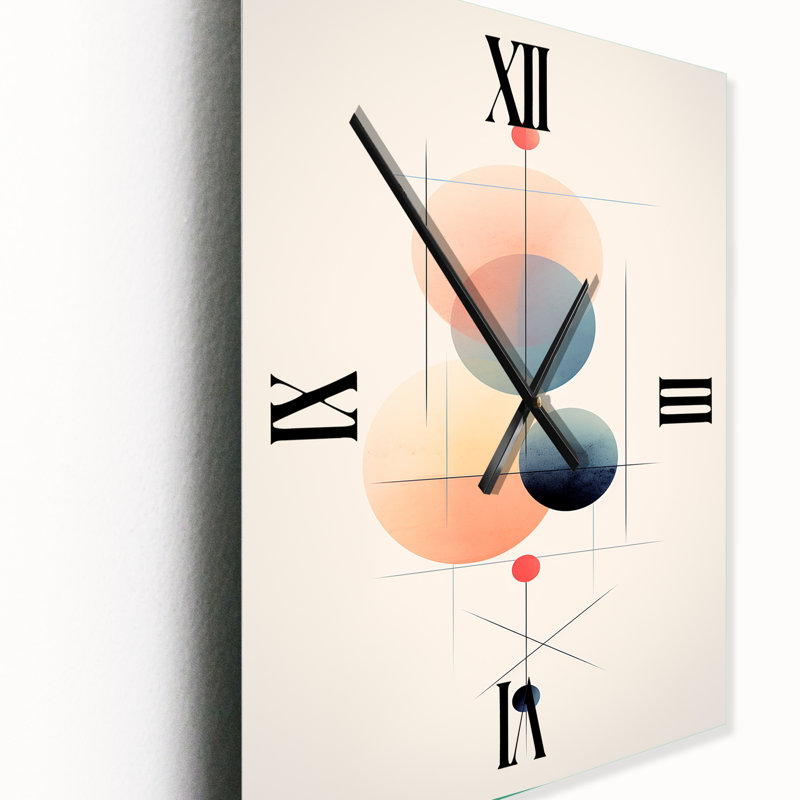 Horloge murale rétro géométrique II, H 40 po x l 30 po x P 1 po