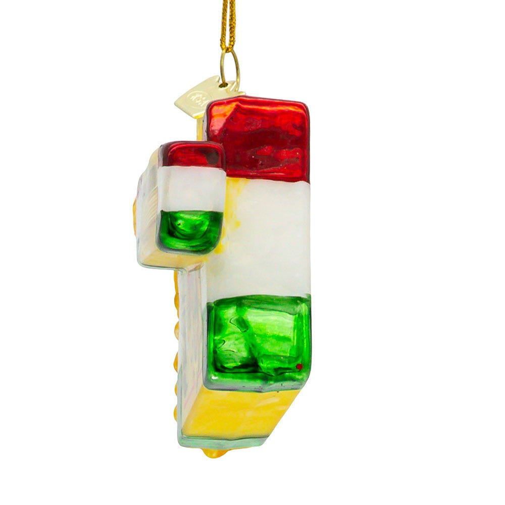 Kurt Adler Noble Gems Glass Ornament for Christmas Tree, Pasta Boxes