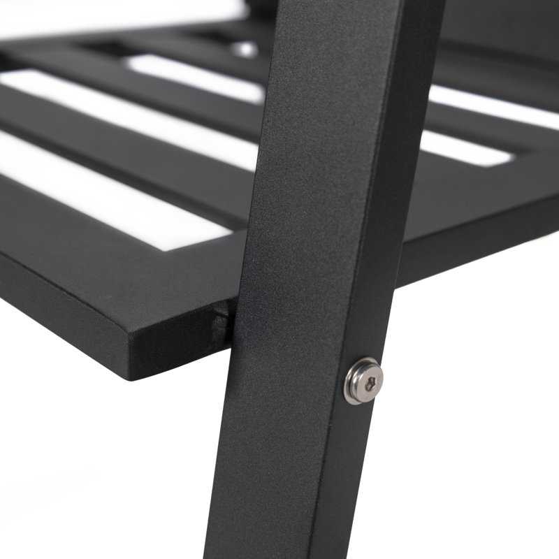 Ensemble de salle à manger 7 pièces pour patio avec table ronde en aluminium de 60 po et 6 chaises de salle à manger