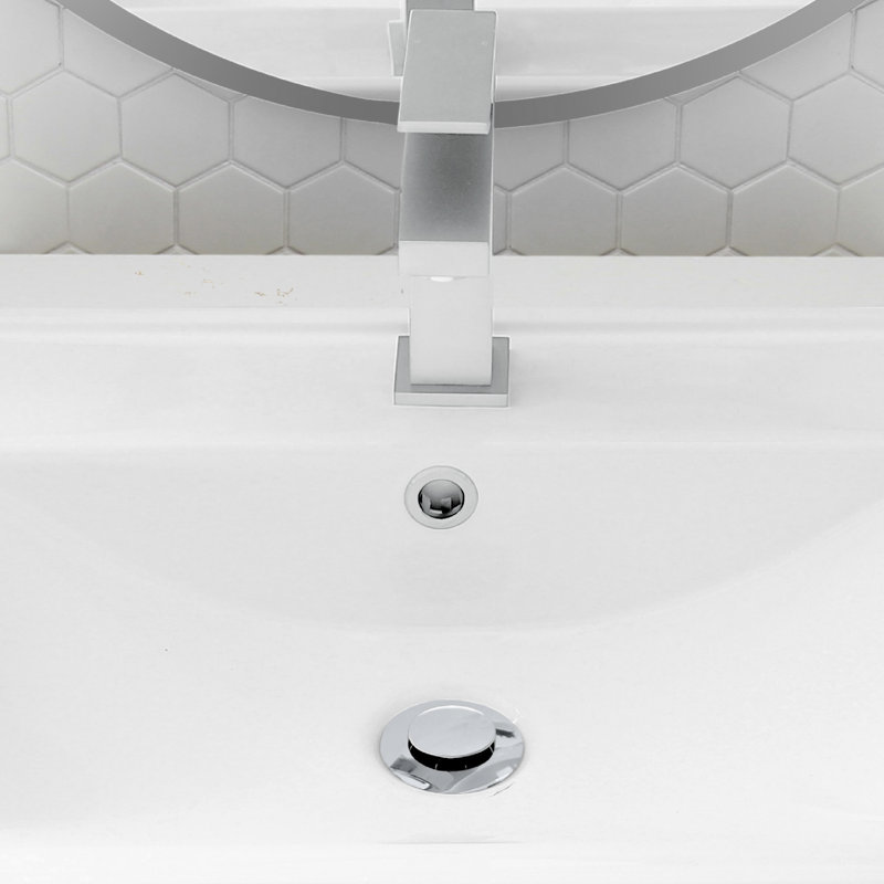 Bathroom Sink Basin Trim Overflow Round Cover 1 Pair Chrome