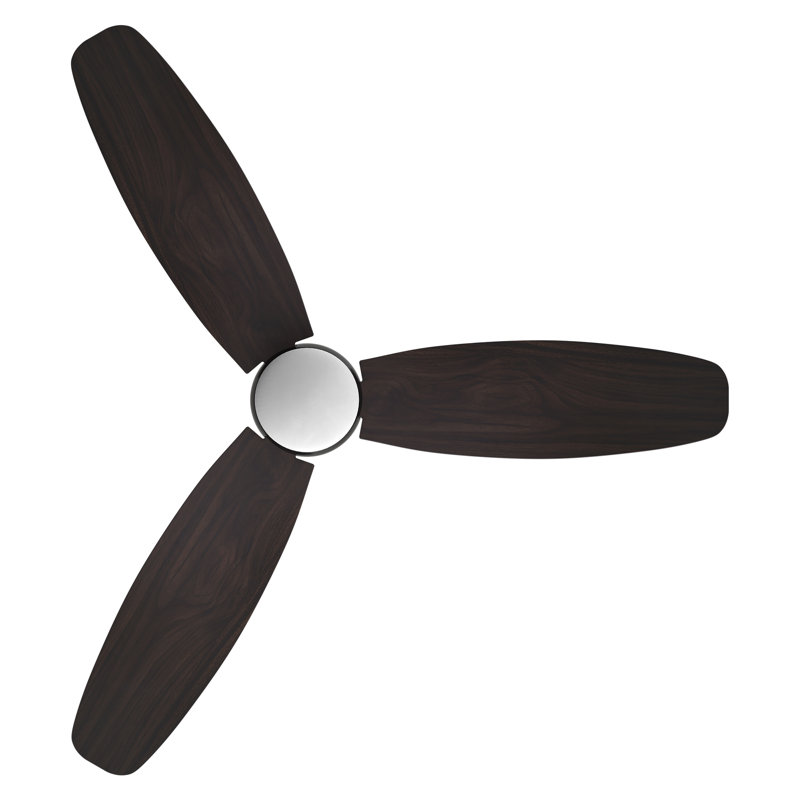 60'' Ceiling Fan with LED Lights, Black/Dark Walnut 