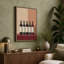 Wine Bottles in Terracotta Minimalist 1 Piece Wrapped Canvas Wall Art-1795492382-1795492380
