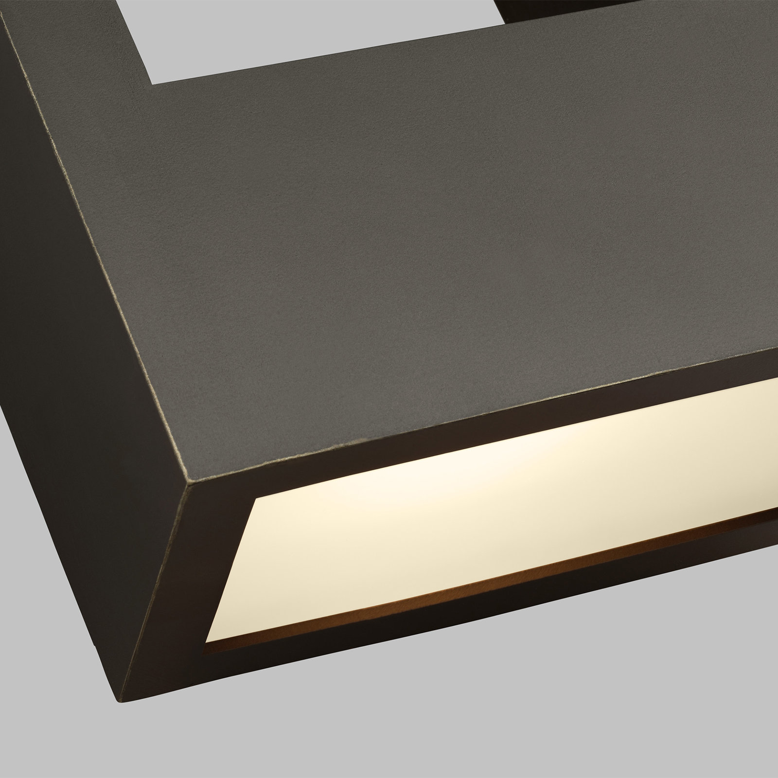 Blandburg Rectangle Outdoor LED Wall Light, Antique Bronze, 24" H x 7" W x 7" D