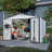10X8 FT Outdoor Storage Shed, All Weather Metal Sheds With Lockable Doors, Tool Shed For Garden, Patio, Backyard, Lawn-123794460-123794458