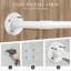 Portemanteaux mural 36,2 po, blanc-1080394155