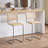 Crumley Natural Rattan 24.3" Counter Stool with Cane Rattan Back and Metal Frame-957660052-957660059
