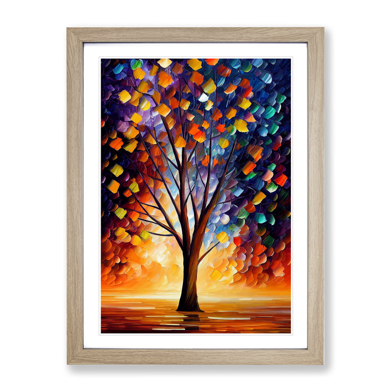 Portrait Of A Tree No.4 - Print, Oak Framed, White, 64cm H x 46cm W x 2cm D