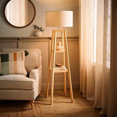 Asteria 150cm Natural Traditional Floor Lamp