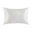 Taie d'oreiller standard Madison Park en soie blanche 100 % mûrier, une pièce-186036608-212709632