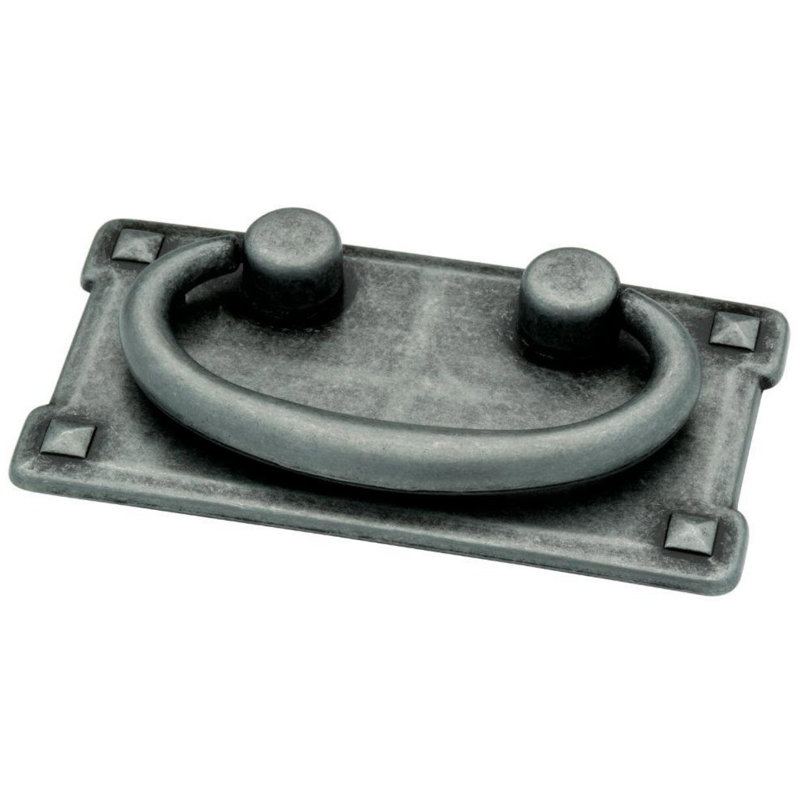 Mission Horizontal Ring Pull, Antique Pewter