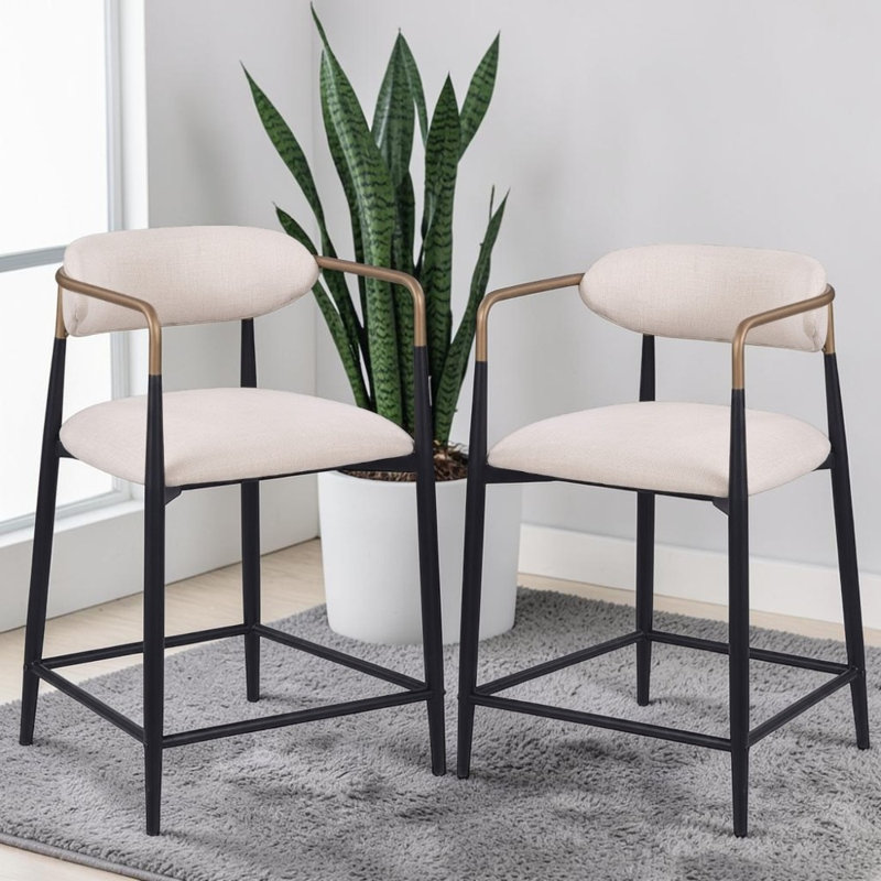 Ensemble de 2 chaises à hauteur de comptoir Zhask