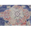 Tapis de décoration artisanale bleu et rouge fabriqué à la main en laine turque, idéal pour les espaces surdimensionnés