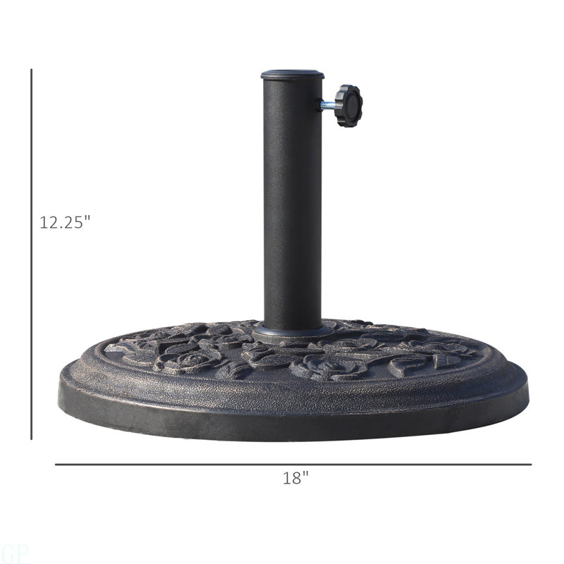 Porte-parasol rond en résine