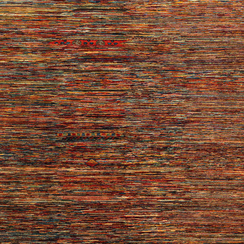 Tapis abstrait moderne 4235, Carré 6 pi