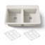 Riverby 33 In. Top-Mount Double-Bowl Kitchen Sink-1035019190-1017940973-1017940968