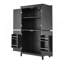 Armoire de rangement élégante pour salle de bain, unité de rangement pour salle de bain, armoire autoportante avec 4 portes, tablettes réglables, tablettes adaptables-1448250637