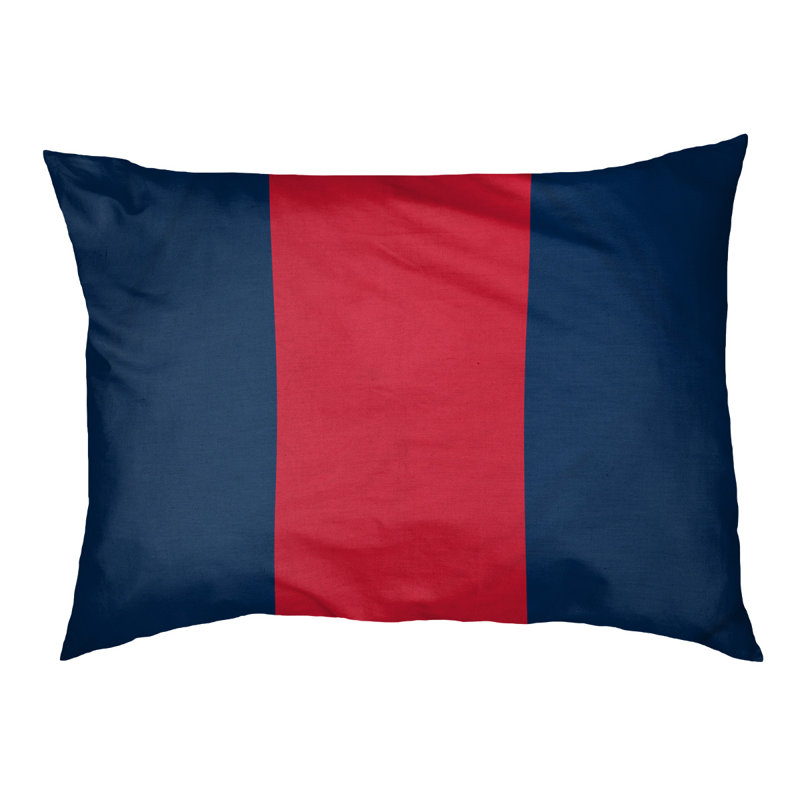 Coussin Detroit, Grand (l 40 po x P 30 po x H 14 po), Navy Blue/Red/Navy Blue