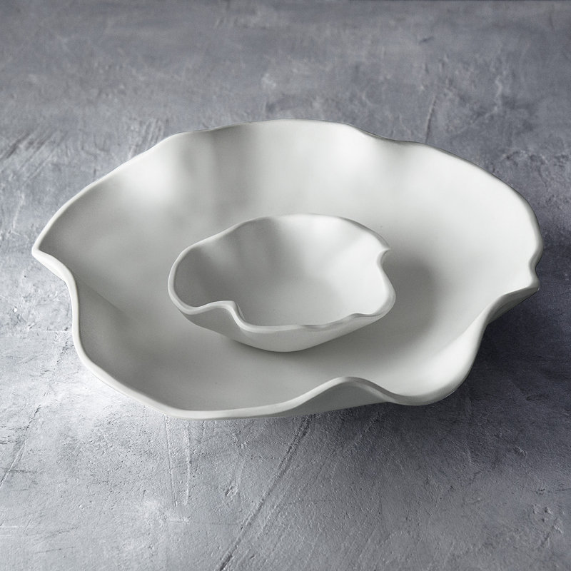 Vida Handmade Melamine Chips And Dip Platter