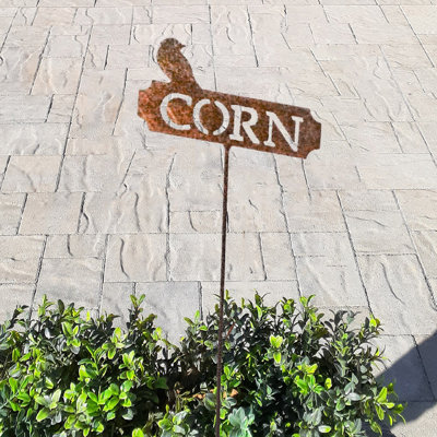 Enseigne de jardin jardinière en métal rustique