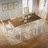 Deral Farmhouse Upholstered Dining Chairs, White-129849086