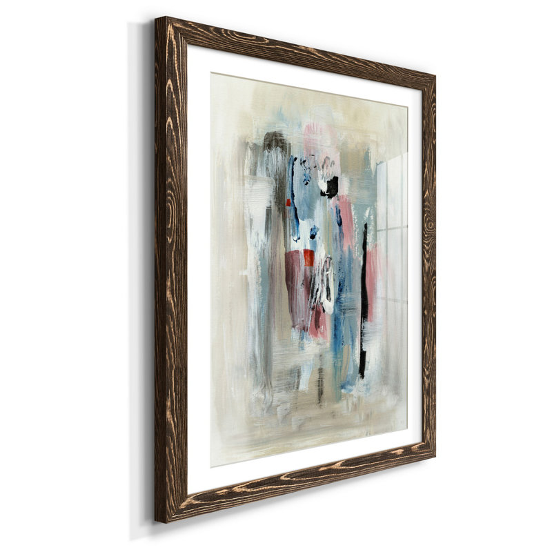 Mission Beach - reproduction d'art, H 37,5 po x l 27,5 po x P 1,5 po, Papier, cadre noyer, Blanc