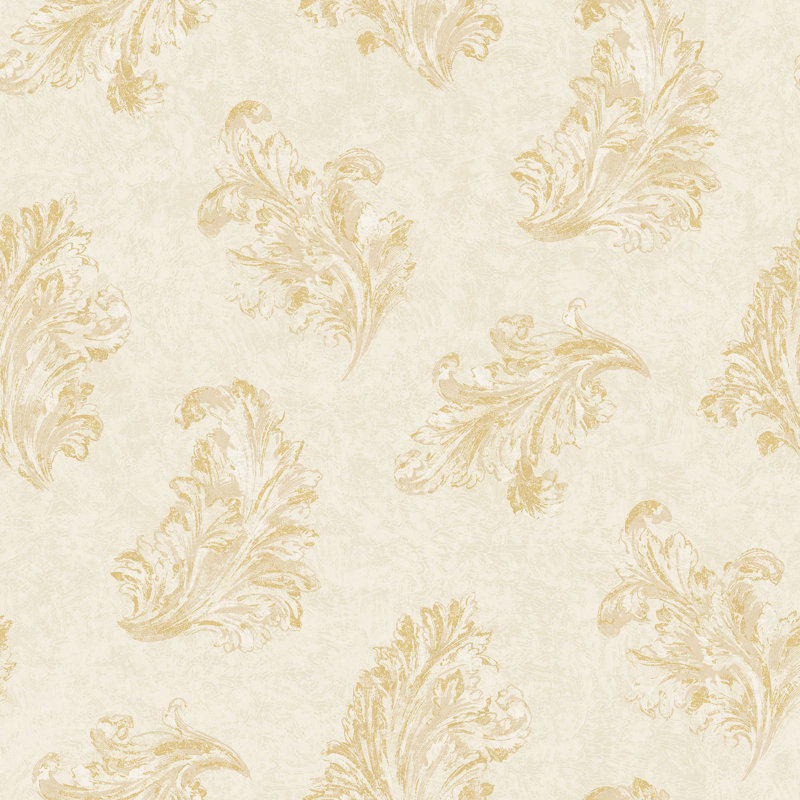 Palazzo 2 Collection Shimmer Acanthus Design Wallpaper Roll, Gold