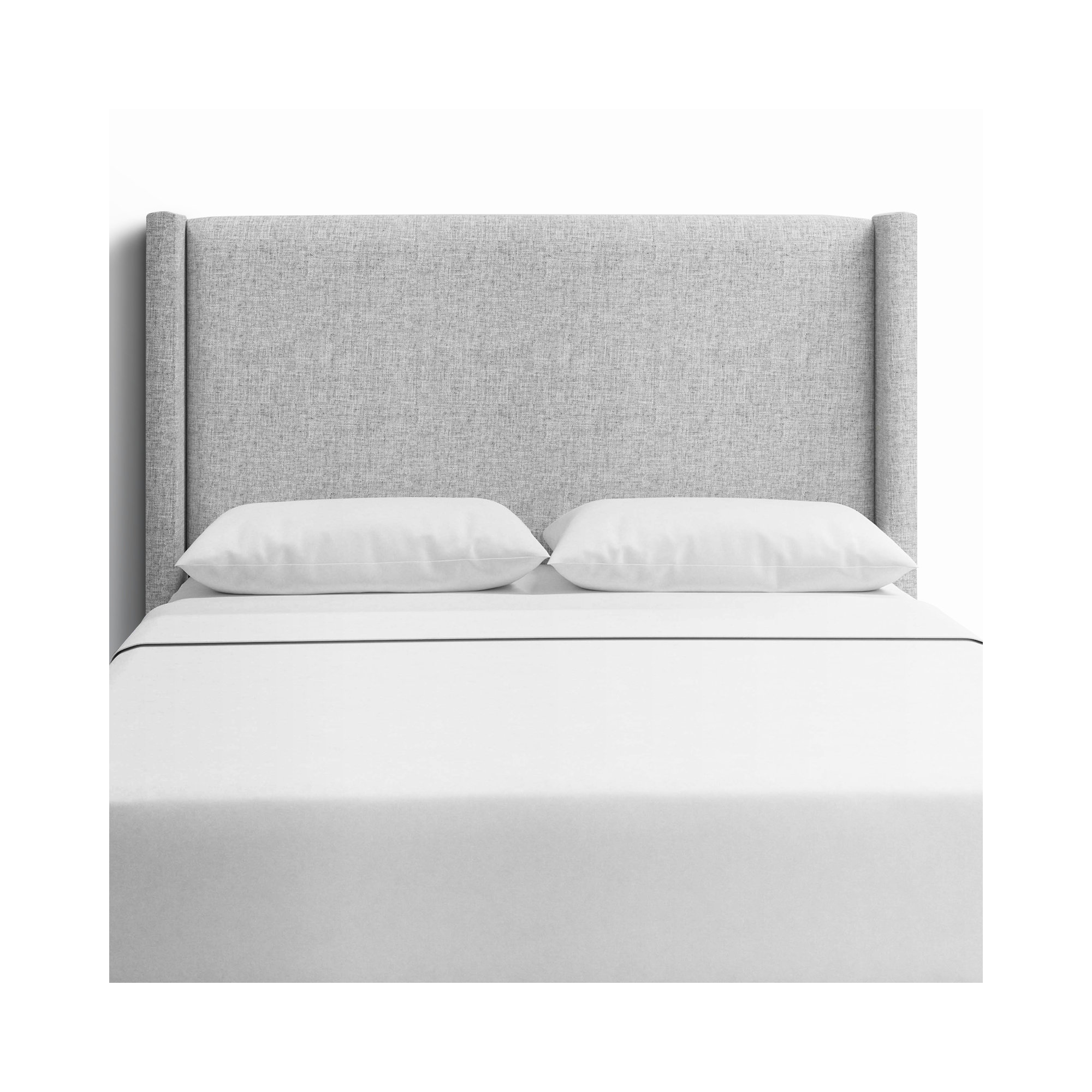 Hanson Upholstered Headboard, Zuma Pumice Textured Linen, Queen