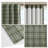 Plaid Faux Leather Tab Top Curtain Panel With Fleece Lining For Thermal Insulation And Privacy