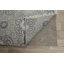 Tapis gris en laine noué à la main de conception unique 9 pi x 12 pi New Age