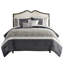 Édredon très grand / très grand, rayures texturées, avec coussins pour lit, 5 pièces, coussins, charmeuse, visage de vison-124576400