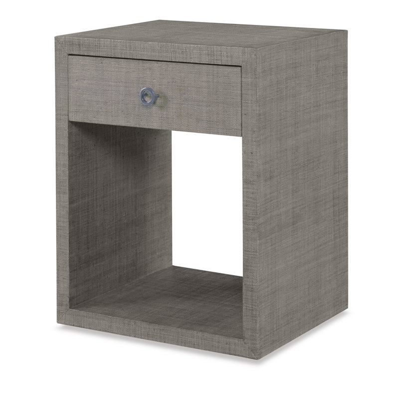 Caribe 1 - Drawer Solid Wood Nightstand, French Gray