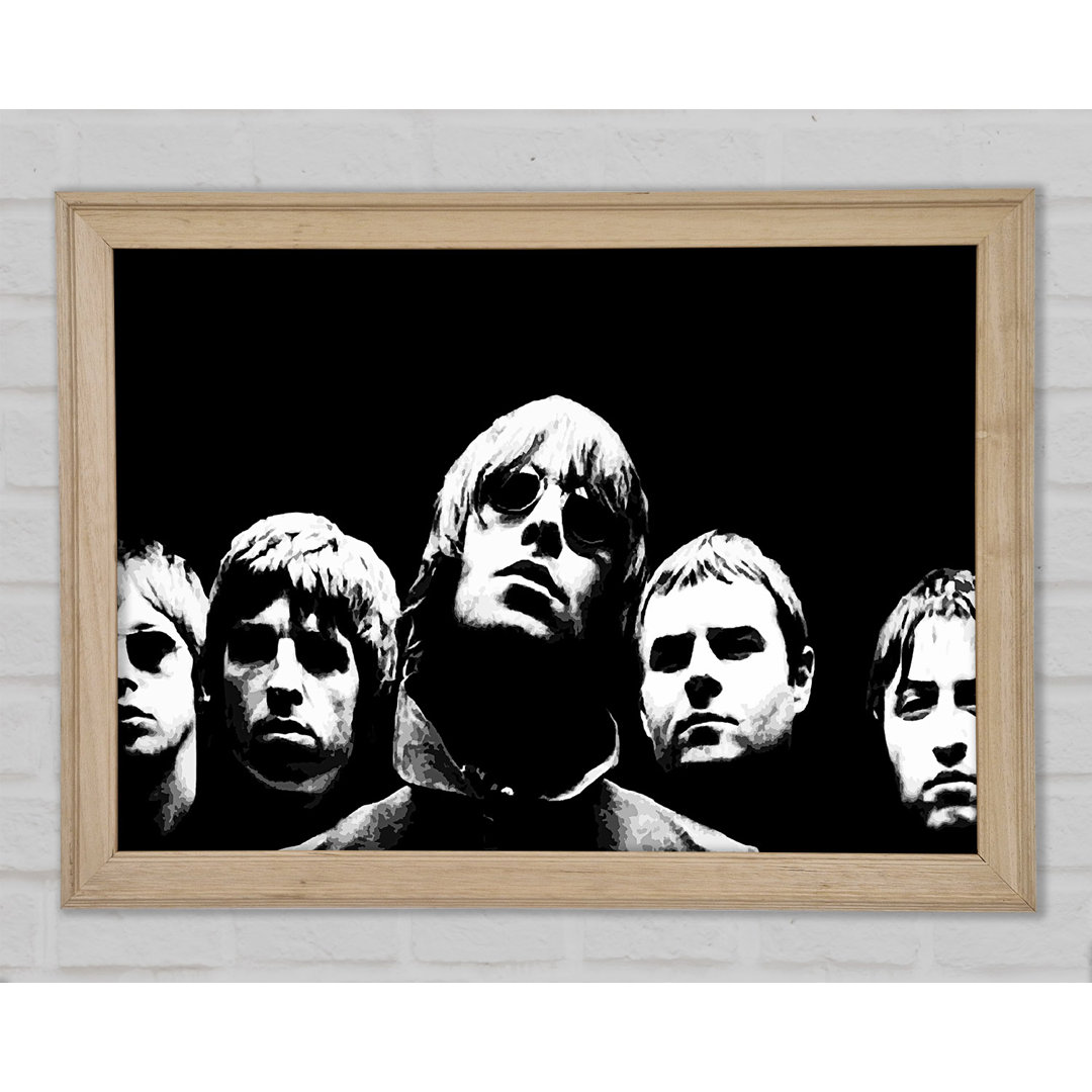 Oasis Wonderwall Pop Art Gerahmter Druck