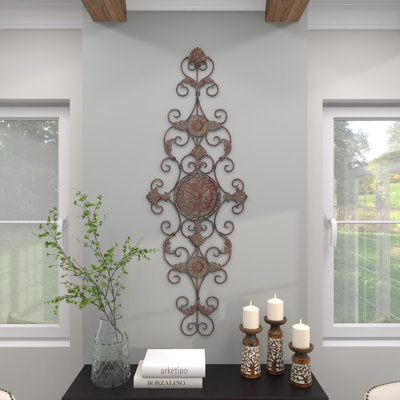 Décoration murale rustique en métal brun 53 po x 18 po Patil