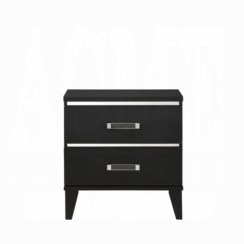 Table de chevet Chelsie, Noir