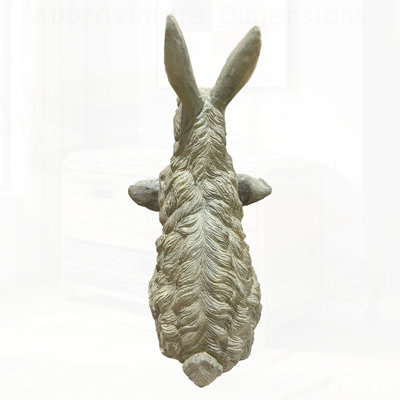 Statue de lapin en oxyde de magnésium peinte à la main pour le jardin et la pelouse, décoration extérieure durable et résistante aux intempéries