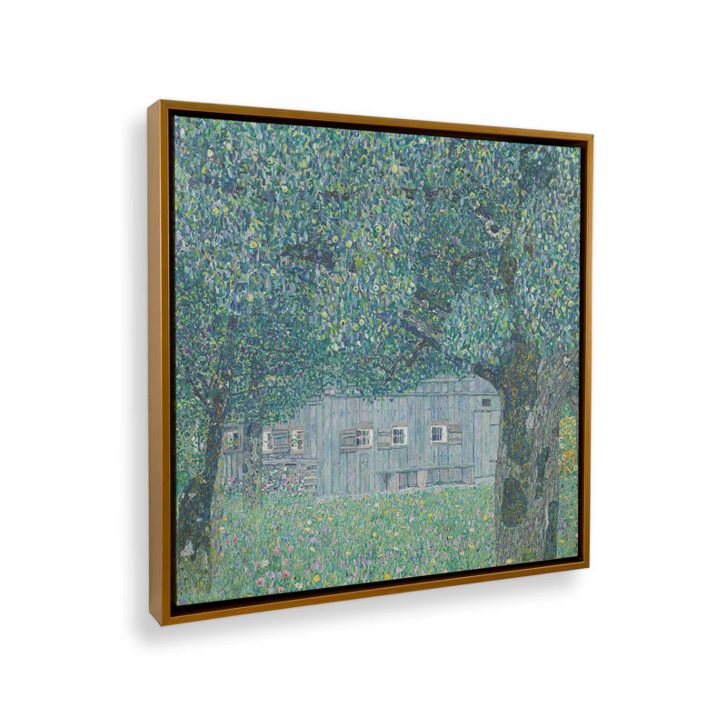 Whispering Orchard Stillness, Or poli, H 12,75 po x l 12,75 po, Cadre flottant